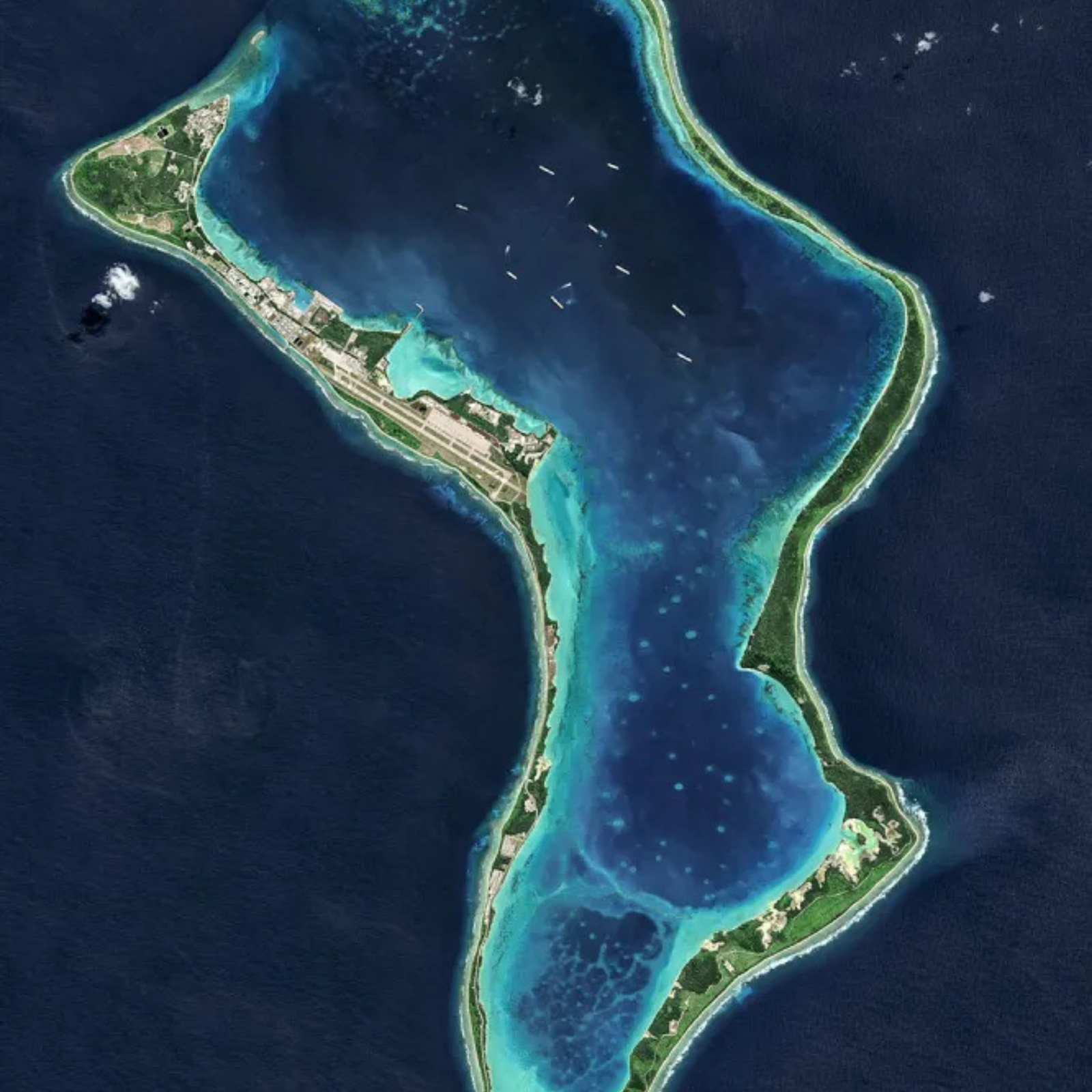 Diego Garcia an Island in Chagos Archipelago in mauritius was leased to UK for 99 years