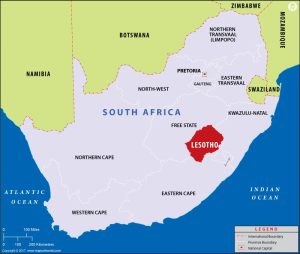 Difference between Enclave and Exclave Lesotho